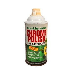 VTG Turtle Wax Chrome Polish And Rust Remover Flip Top 12 Oz Full New Can 1988